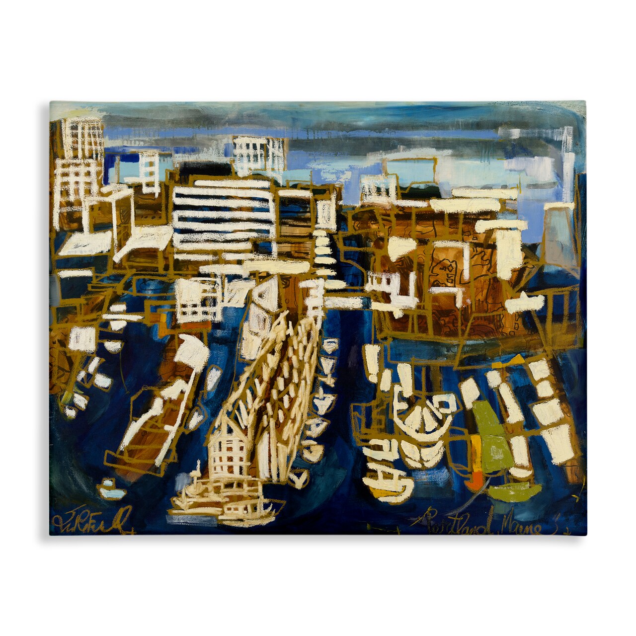 Stupell Industries Bold Abstract Cityscape Canvas Design by Erin McGee Ferrell